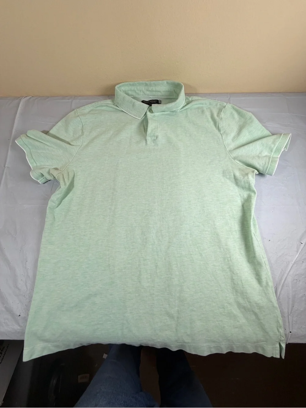 Banana Republic Mint Green Polo with White Piping